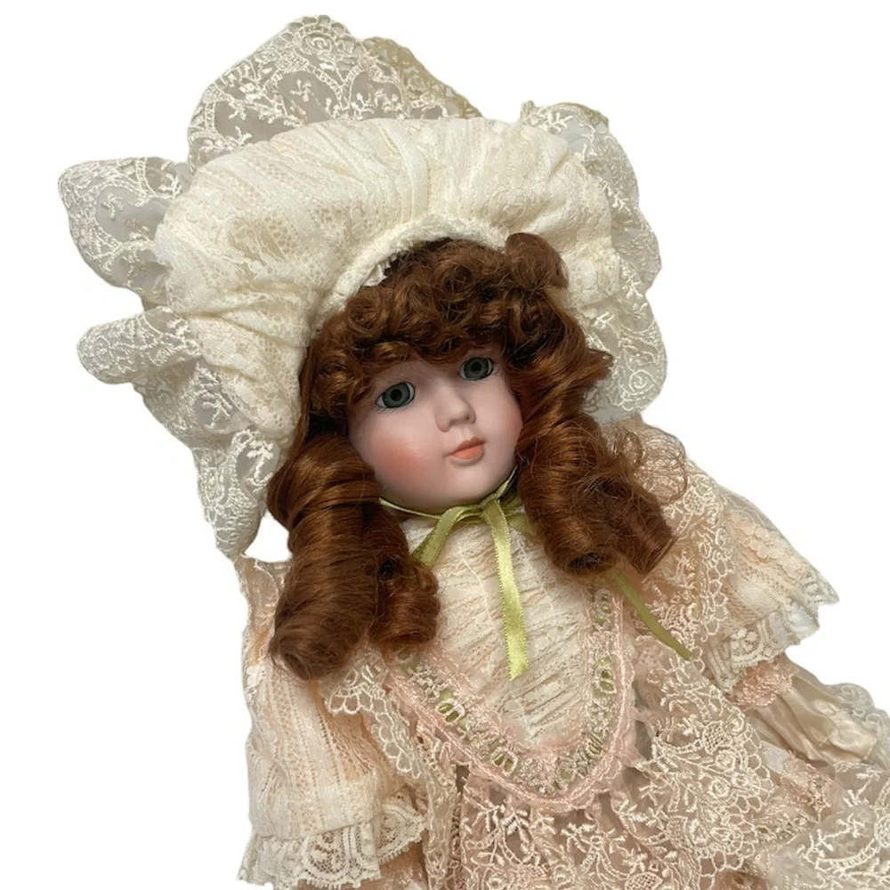 Vintage Doll Dynasty Doll Collection Leah Victorian Cottagecore Porcelain Bisque
